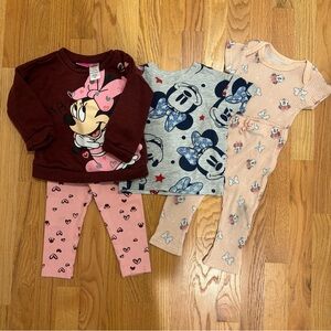 Disney‎ Minnie Mouse 3-Piece Girls Bundle 18M (Sweatshirt, Tee & Pajama Set)